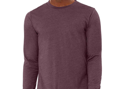 BELLA+CANVAS Unisex Heather CVC Long Sleeve Tee BC3501CVC Heather Maroon