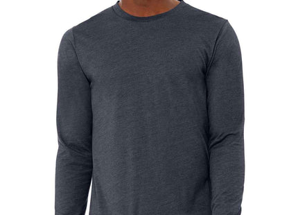 BELLA+CANVAS Unisex Heather CVC Long Sleeve Tee BC3501CVC Heather Midnight Navy