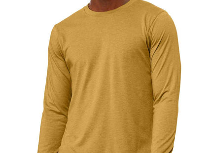 BELLA+CANVAS Unisex Heather CVC Long Sleeve Tee BC3501CVC Heather Mustard