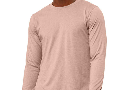 BELLA+CANVAS Unisex Heather CVC Long Sleeve Tee BC3501CVC Heather Peach