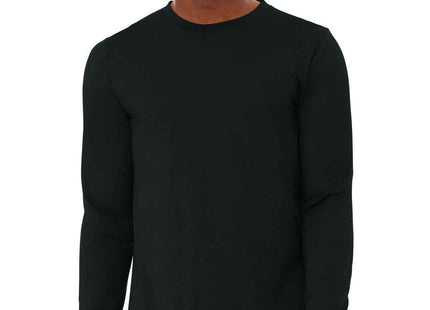 BELLA+CANVAS Unisex Heather CVC Long Sleeve Tee BC3501CVC Solid Black Blend