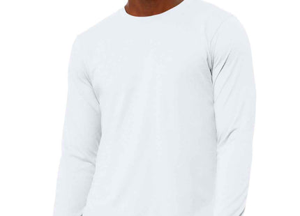BELLA+CANVAS Unisex Heather CVC Long Sleeve Tee BC3501CVC Solid White Blend