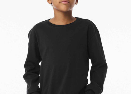 BELLA+CANVAS Youth 6Ounce Heavyweight Long Sleeve Tee BC3511Y Vintage Black