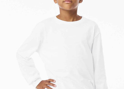 BELLA+CANVAS Youth 6Ounce Heavyweight Long Sleeve Tee BC3511Y White