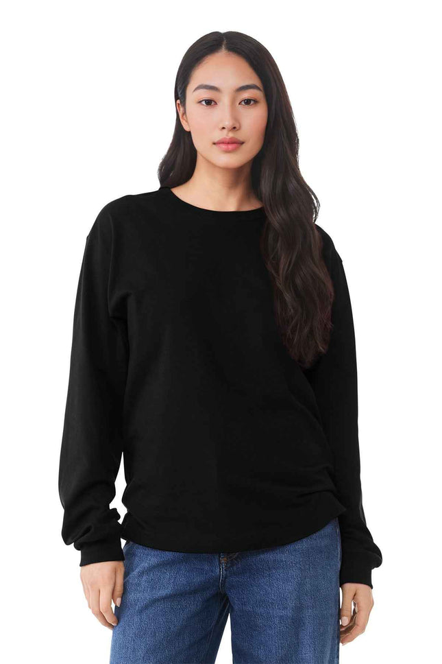 BELLA+CANVAS Unisex 6Ounce Heavyweight Long Sleeve Tee BC3511 Black