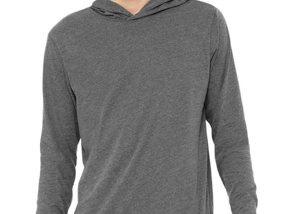 BELLA+CANVAS Unisex Jersey Long Sleeve Hoodie BC3512 Grey Triblend