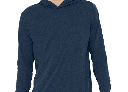 BELLA+CANVAS Unisex Jersey Long Sleeve Hoodie BC3512 Heather Navy