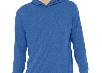 BELLA+CANVAS Unisex Jersey Long Sleeve Hoodie BC3512 Heather True Royal