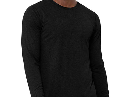 BELLA+CANVAS Unisex Triblend Long Sleeve Tee BC3513 Black Heather Triblend