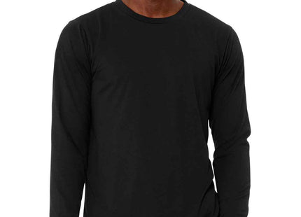 BELLA+CANVAS Unisex Triblend Long Sleeve Tee BC3513 Solid Black Triblend