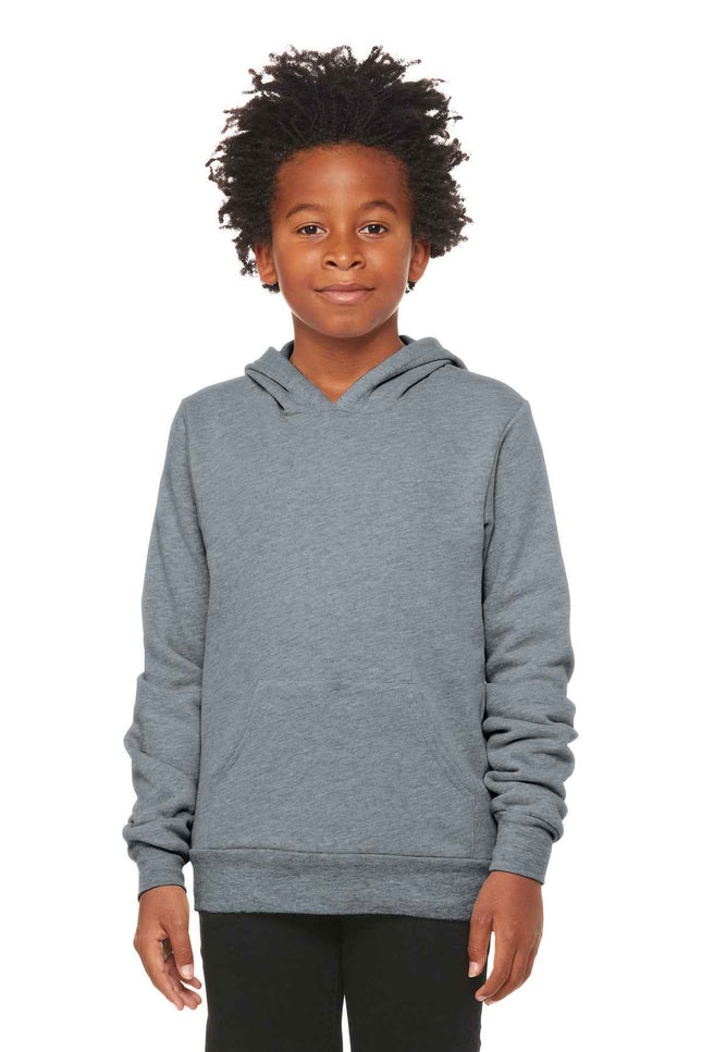 BELLA+CANVAS Youth Sponge Fleece Pullover Hoodie BC3719Y Athletic Heather