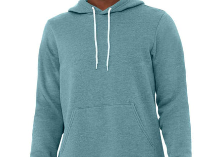 BELLA+CANVAS Unisex Sponge Fleece Pullover Hoodie BC3719 Heather Blue Lagoon