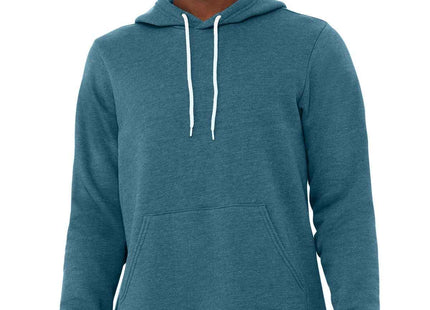 BELLA+CANVAS Unisex Sponge Fleece Pullover Hoodie BC3719 Heather Deep Teal