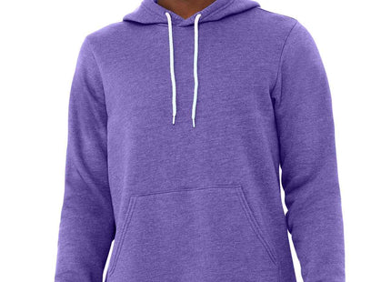 BELLA+CANVAS Unisex Sponge Fleece Pullover Hoodie BC3719 Heather Team Purple