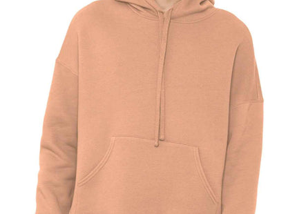 BELLA+CANVAS Unisex Sponge Fleece Pullover DTM Hoodie BC3729 Peach