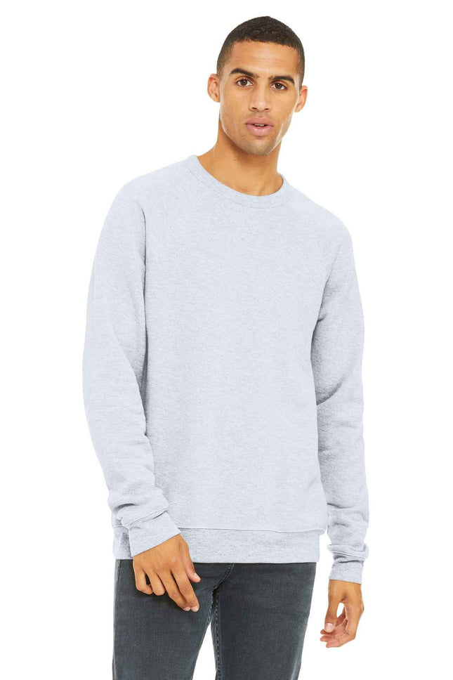 BELLA+CANVAS Unisex Sponge Fleece Raglan Sweatshirt BC3901 Ash