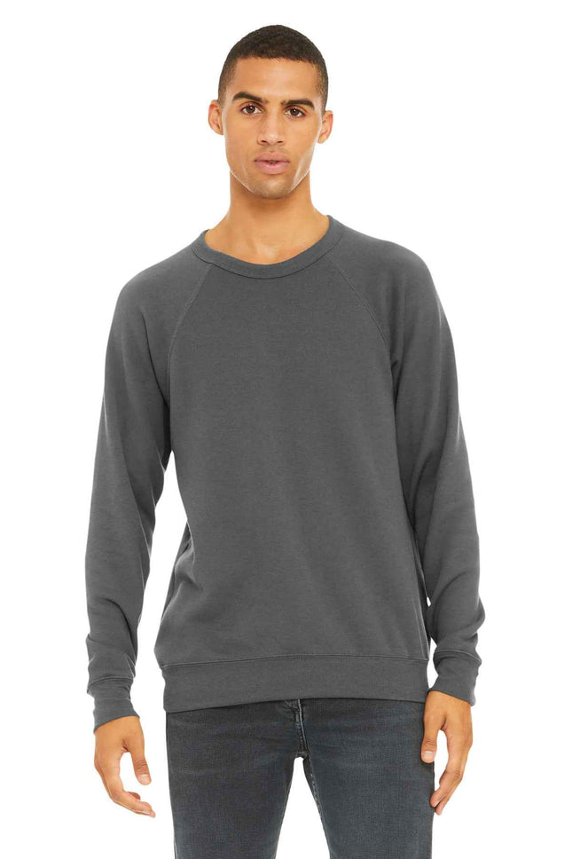 BELLA+CANVAS Unisex Sponge Fleece Raglan Sweatshirt BC3901 Asphalt