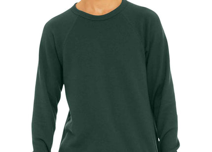 BELLA+CANVAS Unisex Sponge Fleece Raglan Sweatshirt BC3901 Forest