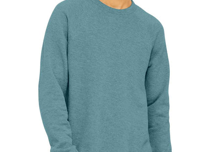 BELLA+CANVAS Unisex Sponge Fleece Raglan Sweatshirt BC3901 Heather Blue Lagoon