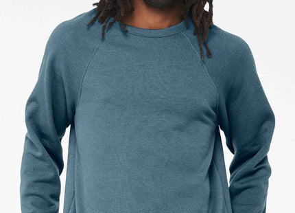 BELLA+CANVAS Unisex Sponge Fleece Raglan Sweatshirt BC3901 Heather Deep Teal