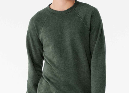 BELLA+CANVAS Unisex Sponge Fleece Raglan Sweatshirt BC3901 Heather Forest