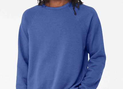 BELLA+CANVAS Unisex Sponge Fleece Raglan Sweatshirt BC3901 Heather True Royal