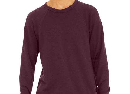 BELLA+CANVAS Unisex Sponge Fleece Raglan Sweatshirt BC3901 Maroon