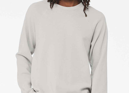 BELLA+CANVAS Unisex Sponge Fleece Raglan Sweatshirt BC3901 Silver