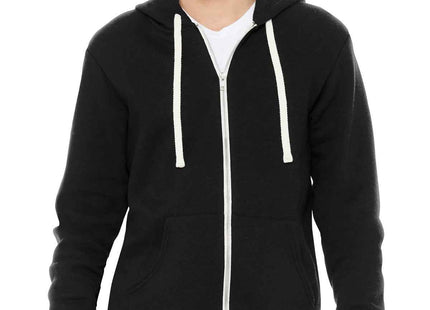 BELLA+CANVAS Unisex Triblend Sponge Fleece FullZip Hoodie BC3909 Solid Black Triblend