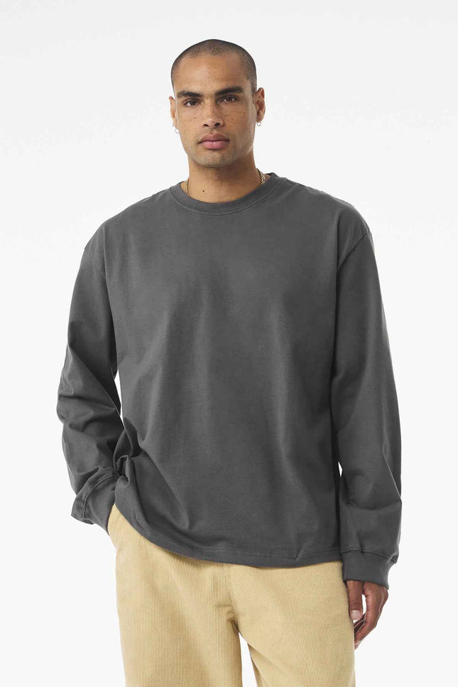 BELLA+CANVAS Unisex 75Ounce Heavyweight Long Sleeve Tee BC4651 Asphalt