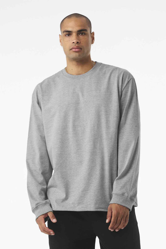BELLA+CANVAS Unisex 75Ounce Heavyweight Long Sleeve Tee BC4651 Athletic Heather