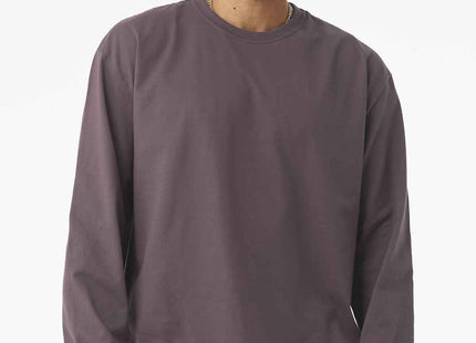 BELLA+CANVAS Unisex 75Ounce Heavyweight Long Sleeve Tee BC4651 Purple Storm