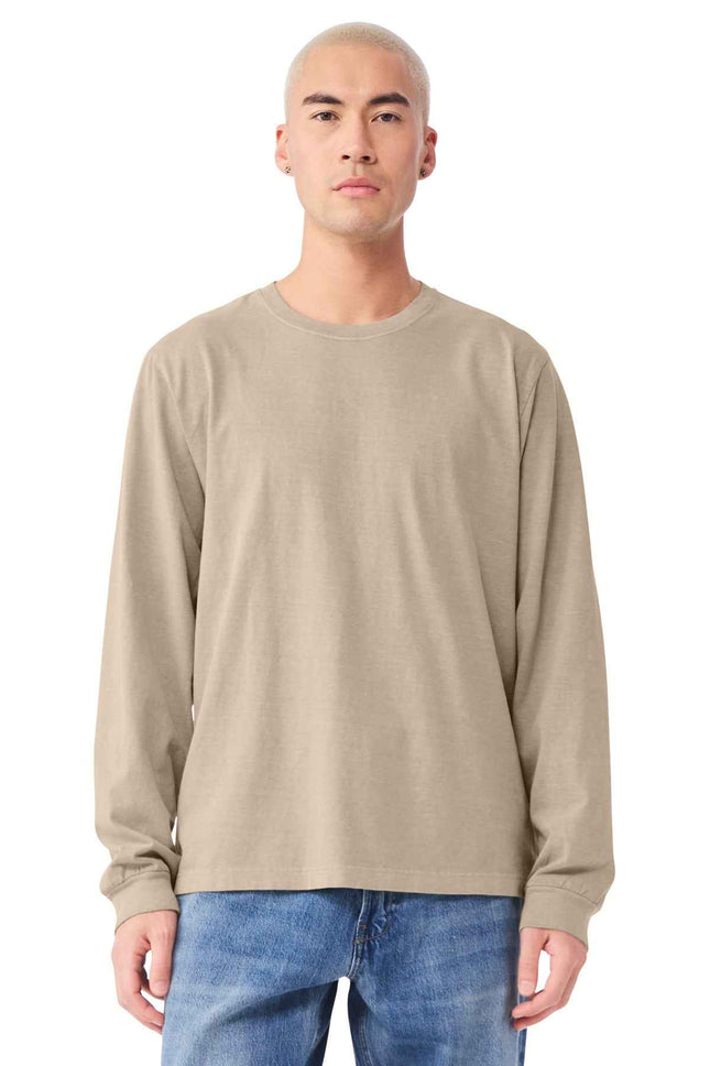 BELLA+CANVAS Unisex Heavyweight GarmentDyed Long Sleeve Tee BC4851GD Khaki