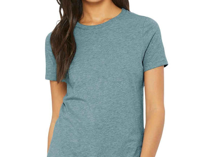 BELLA+CANVAS Women's Relaxed CVC Tee BC6400CVC Heather Blue Lagoon