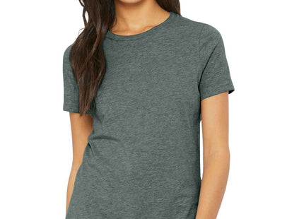 BELLA+CANVAS Women's Relaxed CVC Tee BC6400CVC Heather Blue Storm