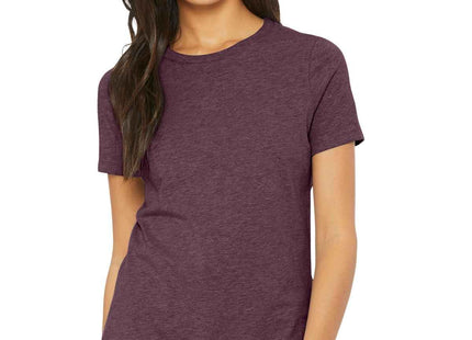 BELLA+CANVAS Women's Relaxed CVC Tee BC6400CVC Heather Maroon