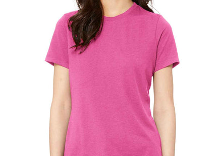 BELLA+CANVAS Women's Relaxed Jersey Short Sleeve Tee BC6400 Charity Pink