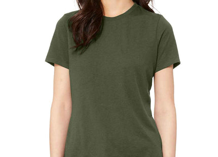 BELLA+CANVAS Women's Relaxed Jersey Short Sleeve Tee BC6400 Military Green