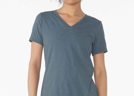 BELLA+CANVAS Women's Relaxed Heather CVC VNeck Tee BC6405CVC Heather Slate