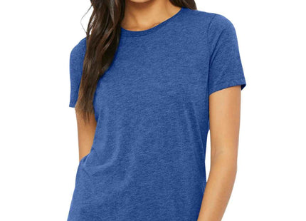 BELLA+CANVAS Women's Relaxed Triblend Tee BC6413 Blue Triblend
