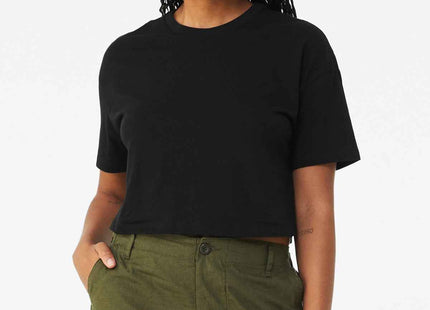 BELLA+CANVAS Women's Jersey Crop Tee BC6482 Black