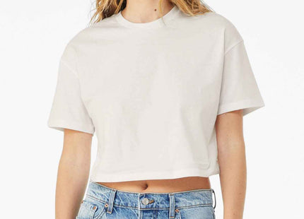 BELLA+CANVAS Women's Jersey Crop Tee BC6482 Vintage White