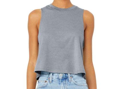 BELLA+CANVAS Women's Racerback Cropped Tank BC6682 Athletic Heather