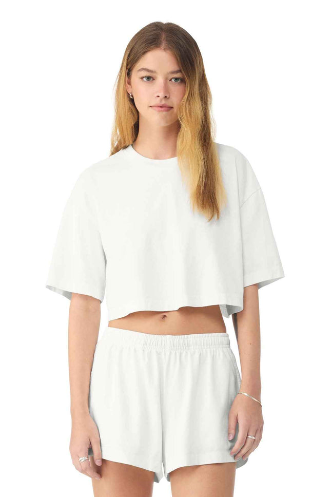 BELLA+CANVAS Women's Heavyweight GarmentDyed Cropped Tee BC6882GD Vintage White