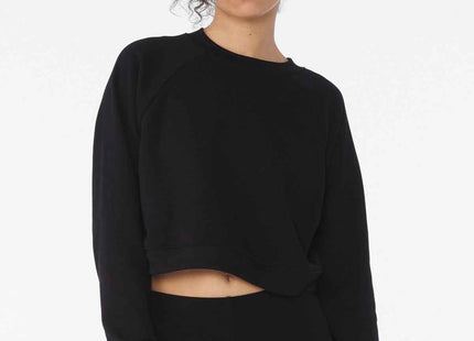 BELLA+CANVAS Women's Raglan Pullover Sponge Fleece BC7505 Black