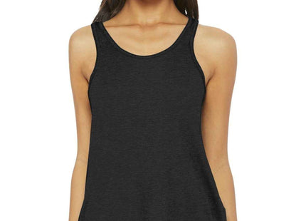 BELLA+CANVAS Women's Flowy Racerback Tank BC8800 Black Heather