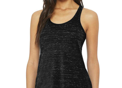 BELLA+CANVAS Women's Flowy Racerback Tank BC8800 Black Marble