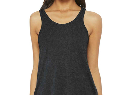 BELLA+CANVAS Women's Flowy Racerback Tank BC8800 Dark Grey Heather