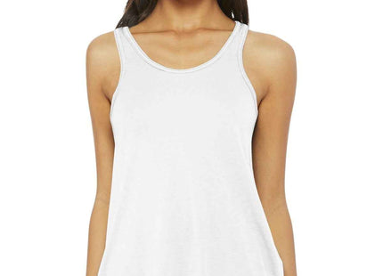 BELLA+CANVAS Women's Flowy Racerback Tank BC8800 White