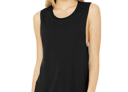 BELLA+CANVAS Women's Flowy Scoop Muscle Tank BC8803 Black